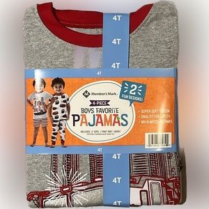 Boys four piece members mark pajama sets
